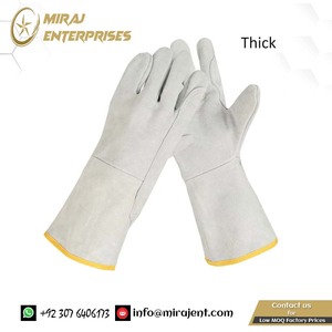 Guantes de cuero de vaca para soldar Guantes de trabajo para soldador Guantes de cuero de trabajo de seguridad con aislamiento de alta temperatura de Pakistán - Product Image 5