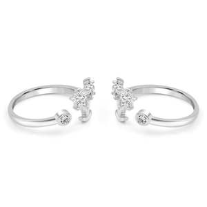 Zarkan Nature's Rhymes Anneaux de pied en argent pour mariage, fiançailles ou cadeau - Product Image 4