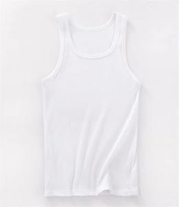 Chaleco de verano acanalado elástico de talla grande para hombre, Lisa camiseta sin mangas de punto transpirable de secado rápido con cuello en U, camiseta sin mangas 3XL - Product Image 5