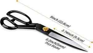 Ciseaux de tailleur professionnels pour couper les ciseaux résistants de tissu pour les cisailles de couture industrielles en cuir pour les couturières à la maison - Product Image 2