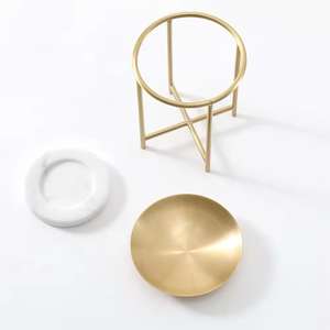 Table d'appoint en métal à niveau parfait pour les petits espaces Table de canapé à plateaux amovibles pour les célébrations d'anniversaire de Noël et de Pâques - Product Image 3