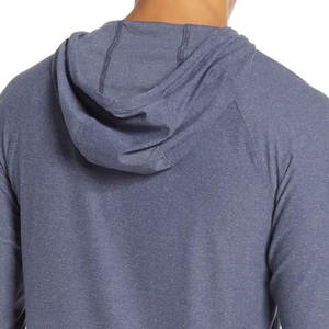 Sweat à capuche personnalisé pour homme, bleu ardoise, léger, respirant, vêtements de sport, vente en gros d'usine, faible MOQ, en vrac - Product Image 5