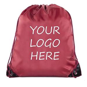 GAF Logo personnalisé de l'usine Sac à dos en polyester à cordon bon marché Sac à dos promotionnel en satin à cordon pour hommes et femmes - Product Image 5