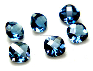 Export Quality London Blue Topaz gemstone Cushion Shape faceted CUT Jewelry making November birthstone ในราคาขายส่ง - Product Image 3