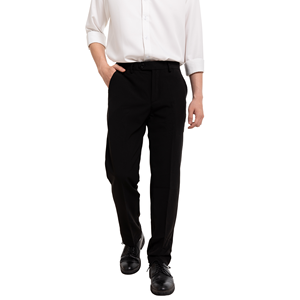 Pantalones de Vestir de Poliéster Oxford para Hombre al por Mayor, Personalizados con Logotipo ODM, Cintura con Pliegues, Cierre de Botones Delanteros, Estilo Vintage de Cintura Media - Product Image 2