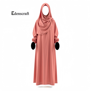 Poliéster para Vestido Modesto, Abaya Tradicional para Mujer, Traje de Oración, Ropa Islámica de Manga Larga, Holgada, Elegante, Transpirable y Sencilla - Product Image 6