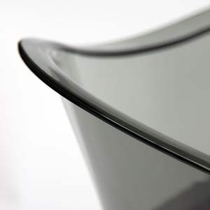 Set di 4 Sedie da Pranzo Moderne in PC Traslucido Nero Fumé, Sedie da Sala da Pranzo Nere Solide e Trasparenti - Product Image 1