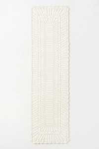 Tapis en laine crème rectangulaire fait main de luxe-Tapis texturé abstrait tufté doux pour salon chambre à coucher décor à la maison de haute qualité - Product Image 3