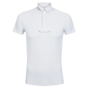 Professionals Choice Chemise de spectacle de vêtements équestres à manches courtes pour hommes avec boucle de cravate Cavalier de compétition d'été par Horsekraft - Product Image 1