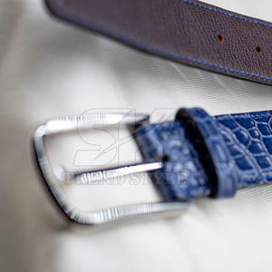 Cinturón de Cuero con Estampado de Cocodrilo de Moda, Estilo Versátil para Vestimenta Casual y Formal, Cinturón de Cuero con Estampado de Cocodrilo de Primera Calidad - Product Image 6