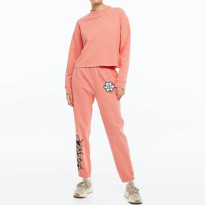 กางเกงวอร์มผู้หญิงผ้าฟลีซจ็อกเกอร์, กางเกงออกกำลังกายเอวสูงผ้าฝ้ายมีกระเป๋า - Product Image 5