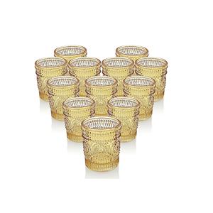 Porte-bougie chauffe-plat doré élégant, supports de bougies votives métalliques pour la décoration de la maison, les festivals et les cadeaux - Product Image 1