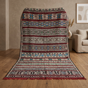 Alfombras de Lana Berber Marroquíes Hechas a Mano al por Mayor, con Patrón Geométrico y Pelo Corto, Anudadas a Mano - Product Image 4