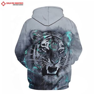 Sweat à capuche d'hiver pour hommes grande taille 3D Animal automne lettre impression nouvelle mode décontracté solide Design Sublimation sweat à capuche - Product Image 2