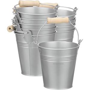 Jardinières galvanisées foncées de qualité supérieure Jardinières à fleurs Seau pour décoration intérieure et extérieure Jardinières à usage - Product Image 3