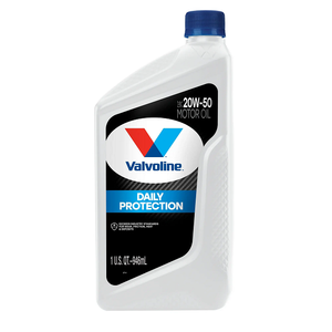 Valvoline Daily Protection 20W-50 Aceite de motor totalmente sintético antidesgaste 1 QT SN Limpiador lubricante de motor certificado API - Product Image 1