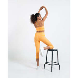 SoulActiv Enina Soutien-gorge rembourré Crop Top Soutien-gorge de sport de fitness grande taille avec doublure en Spandex pour le yoga et le sport Taille XS Motif imprimé - Product Image 4