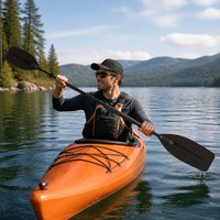 Pagaie télescopique en alliage d'aluminium à double lame pour kayak, rame réglable pour canoë, équipement léger pour le rafting, la navigation et les sports nautiques