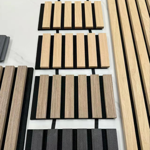 Tùy chỉnh trong nhà trang trí nội thất mẫu miễn phí có thể tái chế tự nhiên sồi Veneer đá đen Gỗ Acoustic tấm Tường MDF akupanels - Product Image 4