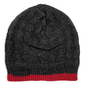 Gorro de Invierno Personalizado con Logotipo, Color Negro con Borde Rojo, Unisex, Gorro de Punto Barato, Color Sólido, Gorro de Invierno Acrílico en Blanco OEM 2026 - Product Image 3
