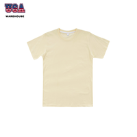USA Warehouse Ships Fast 100% Polyester Sublimation Blanks T-shirts O-Neck Collar 180 Grammes Poids du tissu Prêt à expédier