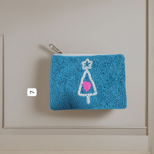 Monedero de Moda con Cuentas y Logotipo Personalizable, Estilo Amor, con Cierre de Cremallera y Tema Bordado - Product Image 1