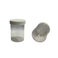 Conteneur de stockage professionnel en plastique PP transparent brillant de 30 ml, étanche, hermétique, avec étiquette personnalisée, bouchon à vis, mini pot pour crème pour les yeux, voyage