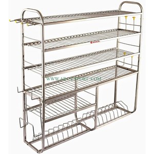 Attractive Designer Made of Stainless Steel Mirror Polished Handmade Luxury Kitchen Display <b>Racks</b> Top Quality New Look <b>Racks</b> - Product Image 1