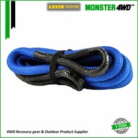 Kit d'outils d'urgence Monster4WD, sangle de remorquage, corde cinétique, corde de récupération pour remorquer les voitures - Nylon 20 pieds x 3/4 pouce, garantie de 12 mois