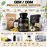 Fabricant OEM – Gélules d'huile de cumin noir 60 capsules – Huile de Nigella Sativa pressée à froid – Complément alimentaire à base de plantes pour l'immunité – Marque privée