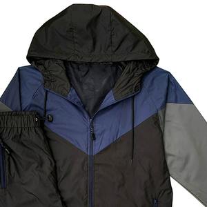 Conjunto Deportivo de Dos Piezas para Hombre, Chaqueta Cortavientos con Capucha de Invierno, Personalizada, de Poliéster/Algodón, Estilo Urbano Vintage, con Cremallera Completa - Product Image 3