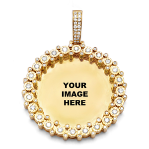 Pendentif photo rond clouté en diamant Leb personnalisé exclusif pendentifs et breloques de mode Hip Hop personnalisés - Product Image 3