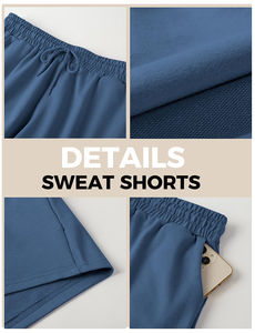 Pantalones Cortos Deportivos Casuales para Correr, Yoga, para Mujer, con Logotipo Personalizado, Pantalones Cortos Deportivos Holgados de Algodón para Gimnasio - Product Image 6