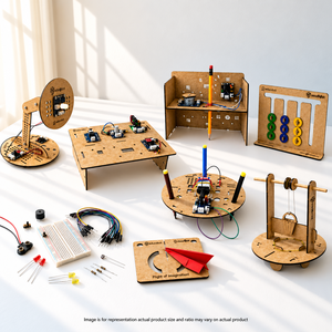 Kit de robotique STEM de niveau 5 : Robot dessinateur avec capteur ultrasonique, plateforme de voiture pour la mesure de distance et carte de commande de moteur - Product Image 1