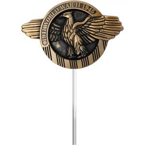 WWII Aluminum Veterans <b>Plaque</b> Grave Marker with 12x18 Inch USA Flag <b>Memorial</b> Day Gifts for Graveside Trophies Medals & <b>Plaques</b> - Product Image 3