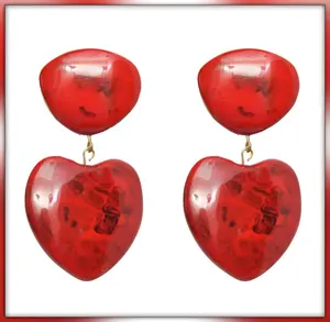 Personalizable Verano Acero Inoxidable Chapado en Oro Resina Flor Gota Pendientes Moda Color Caramelo Diseño - Product Image 4