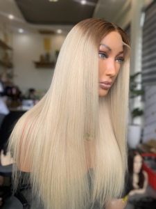วิกผมสีบลอนด์เวียดนามแท้ 100% เกรดพรีเมียม ยี่ห้อ Vietnamhairluxury แบบเส้นเดียว ความยาว 8 นิ้ว ถึง 30 นิ้ว ขายดีที่สุด - Product Image 2