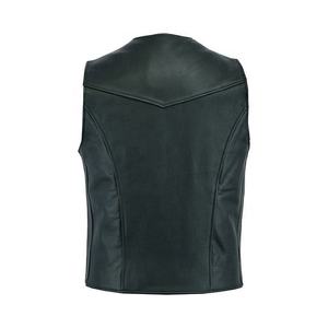 Chaleco de cuero para montar en motocicleta para hombre de último diseño, chaquetas sin mangas formales de invierno reversibles de carreras profesionales, logotipo personalizado - Product Image 2