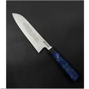 Cuchillo Yatagan de 13 "Shun Kiritsuke hecho a mano, cuchillo de Chef japonés, mango de epoxi de acero inoxidable, juego de cuchillos de cocina ck1068