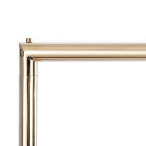 Exhibidores de Ropa con Marco de Acero Inoxidable y Acabado Dorado para Tiendas de Ropa, Publicidad, Venta al por Menor, con <span class=keywords><strong>Ruedas</strong></span> y Perchas - Product Image 4
