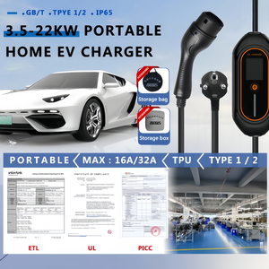 Chargeur de Véhicule Électrique Portable Niveau 2 Type 1 J1772 16A/32A/40A 9.6kW 110V-240V NEMA 14-50 Station de Recharge Rapide CA CN - Product Image 3