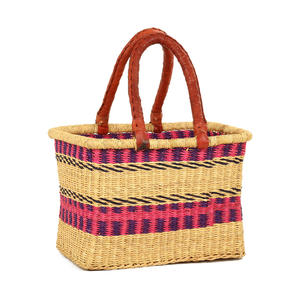 Sacs en jonc de mer personnalisés avec taille de logo, panier de sac en herbe de mer écologique pour produit de tissage - Product Image 4