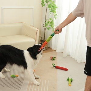 Juguetes trenzados para mascotas: zanahoria pequeña, juguete masticable en forma de zanahoria pequeño de nailon divertido y duradero para gatos y perros - Product Image 3