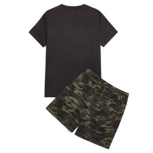 Hot Sale High Quality Breathable Activewear Sports Workout Set Casual Summer T-Shirts Matching <b>Shorts</b> Customized Colors Custom - Product Image 2