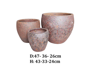 Maceta de cerámica Vintage de alta calidad para decoración del hogar, cerámica roja Atlantis para jardín y guardería, productos al por mayor - Product Image 1