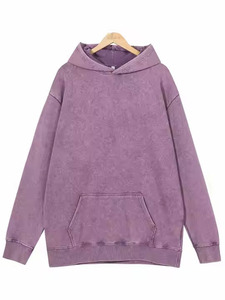 เสื้อฮู้ดแขนยาวทรงปกติสำหรับผู้ชาย ผ้าฟลีซวินเทจ 300gsm ซักกรด ล้างสีแบบ Stone Wash ระบายอากาศได้ดี เป็นมิตรต่อสิ่งแวดล้อม สไตล์สตรีทแวร์ - Product Image 3