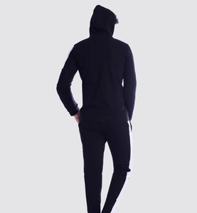 Logo personnalisé survêtement de jogging pour hommes survêtement de haute qualité noir formation vierge survêtement ensemble uni hommes survêtements - Product Image 4
