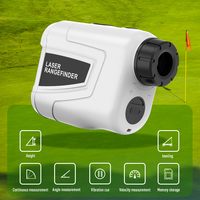 Alat Pengukur Jarak Golf 6X Magnifikasi 1500Y Kompensasi Kemiringan Peringatan Getaran Isi Ulang Tipe-C