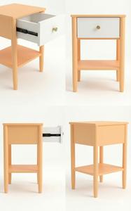 Modern Cocomilk Pastel <b>Coffee</b> <b>Table</b> with Durable Rubber Wood MDF Oak Veneer for <b>Dining</b> Room & Restaurant Home Decoration - Product Image 5