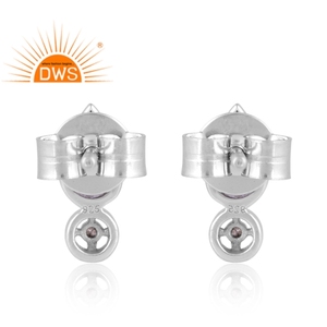 Meilleure qualité en argent Sterling naturel Moissanite pierre précieuse boucle d'oreille bijoux personnalisés pour les femmes cadeau pour elle - Product Image 4